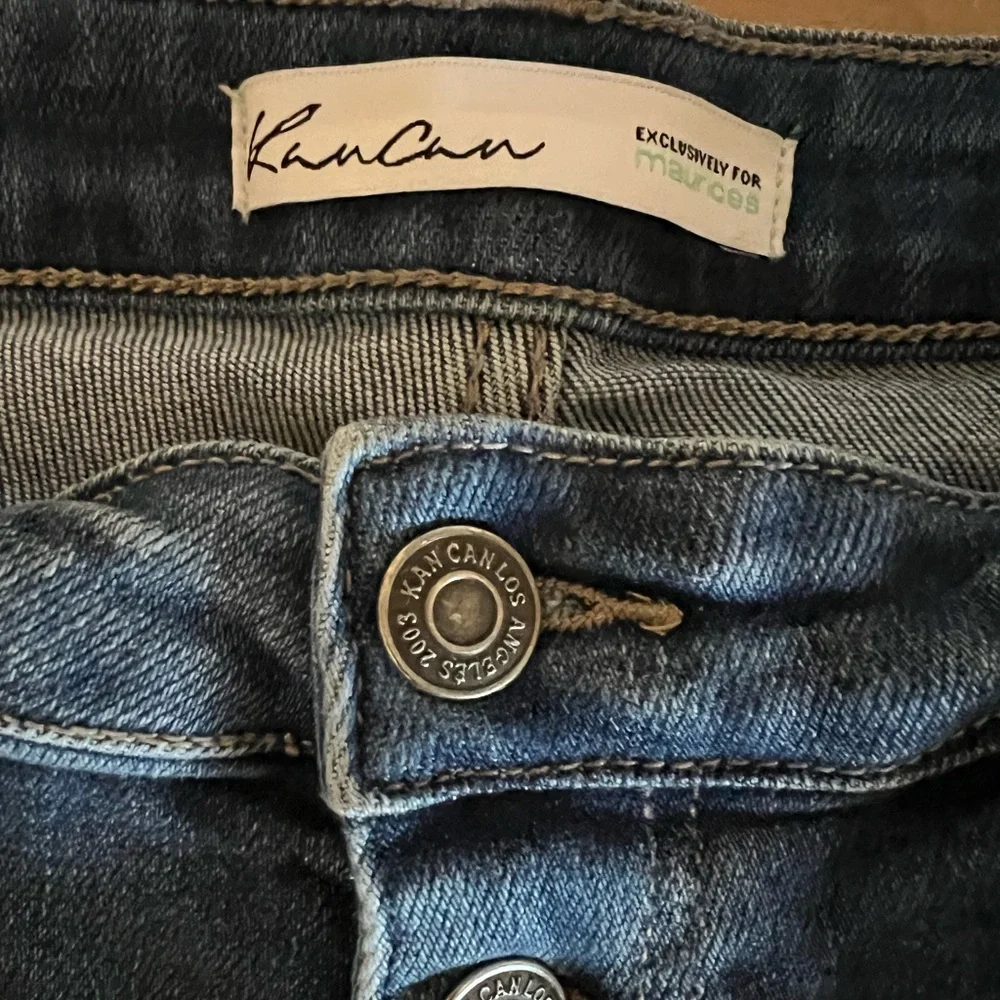 KanCan Blue Jean Shorts Mid-Rise Button Fly - Picture 4 of 5